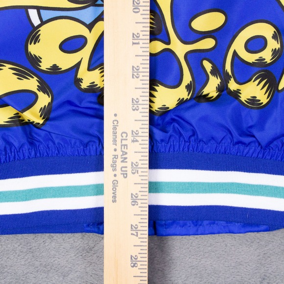 Members Only x Garfield Mens Blue Varsity Bomber Jacket Graphics Size M - Picture 12 of 14